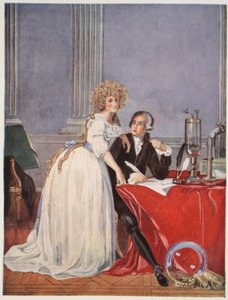 Lavoisier and his wife, copy by Boris Mestchersky, illustration from 